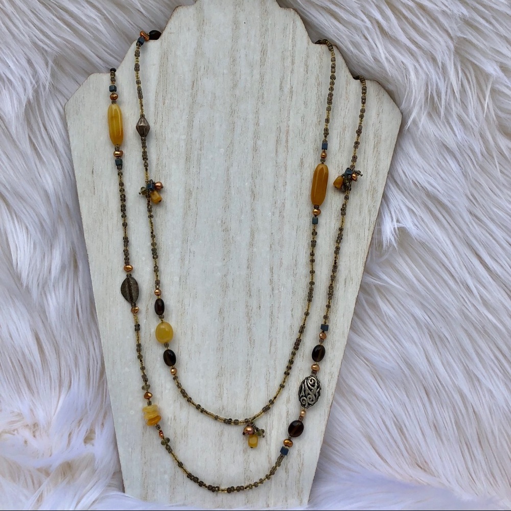 Silpada sterling silver and bronze pearl necklace